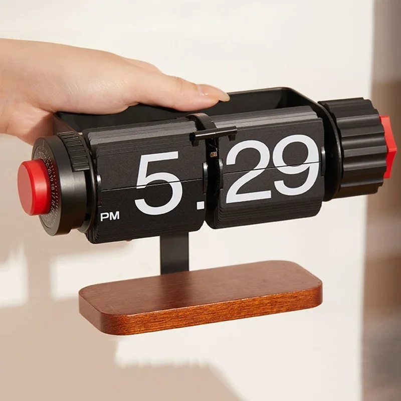 Металлические будильники автоматические часы с поворотом страниц цифровые