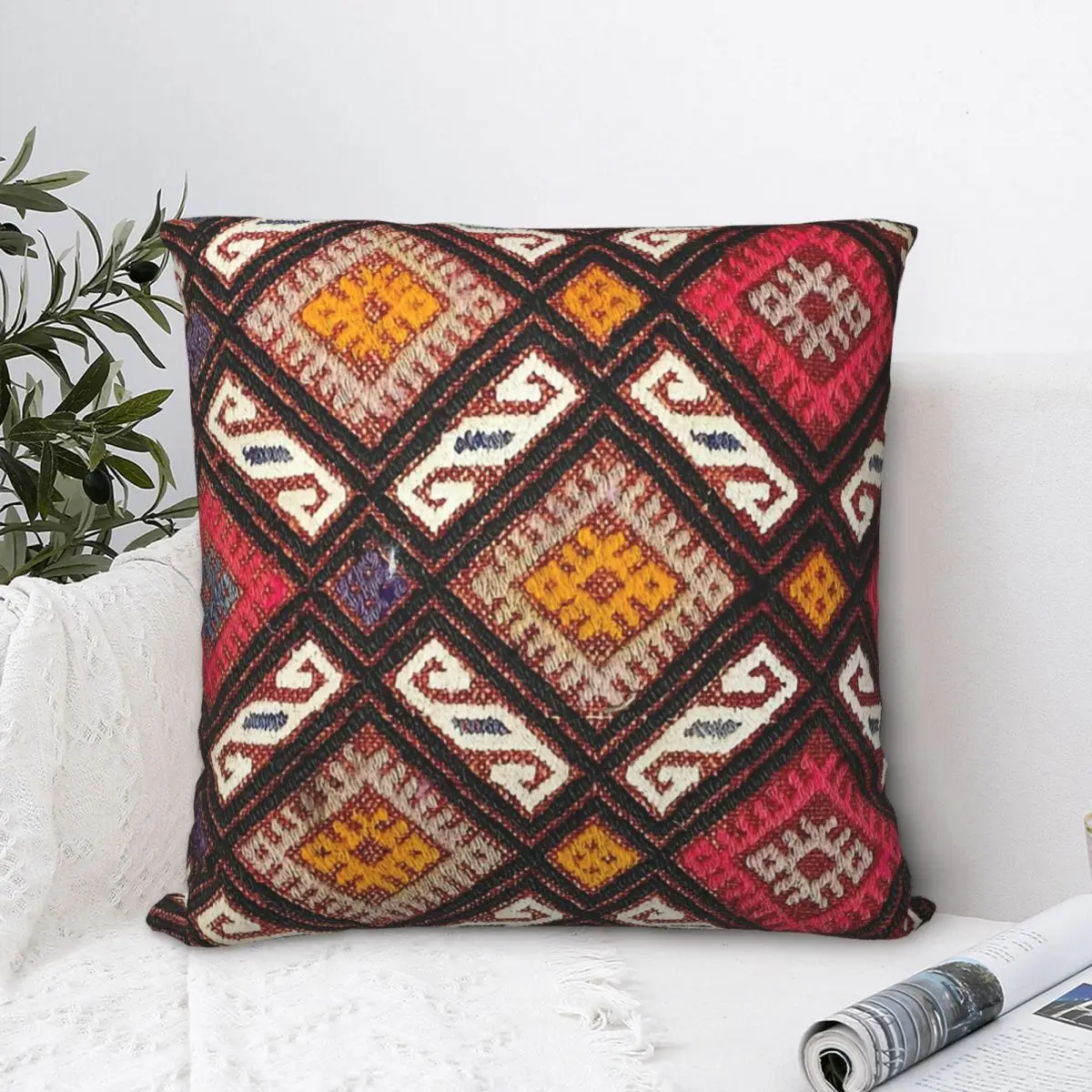 

Декоративная тканая ткань Kilim, подушка для обнимания, ранцевый рюкзак в богемном стиле, декоративная подушка для стула в гостиную