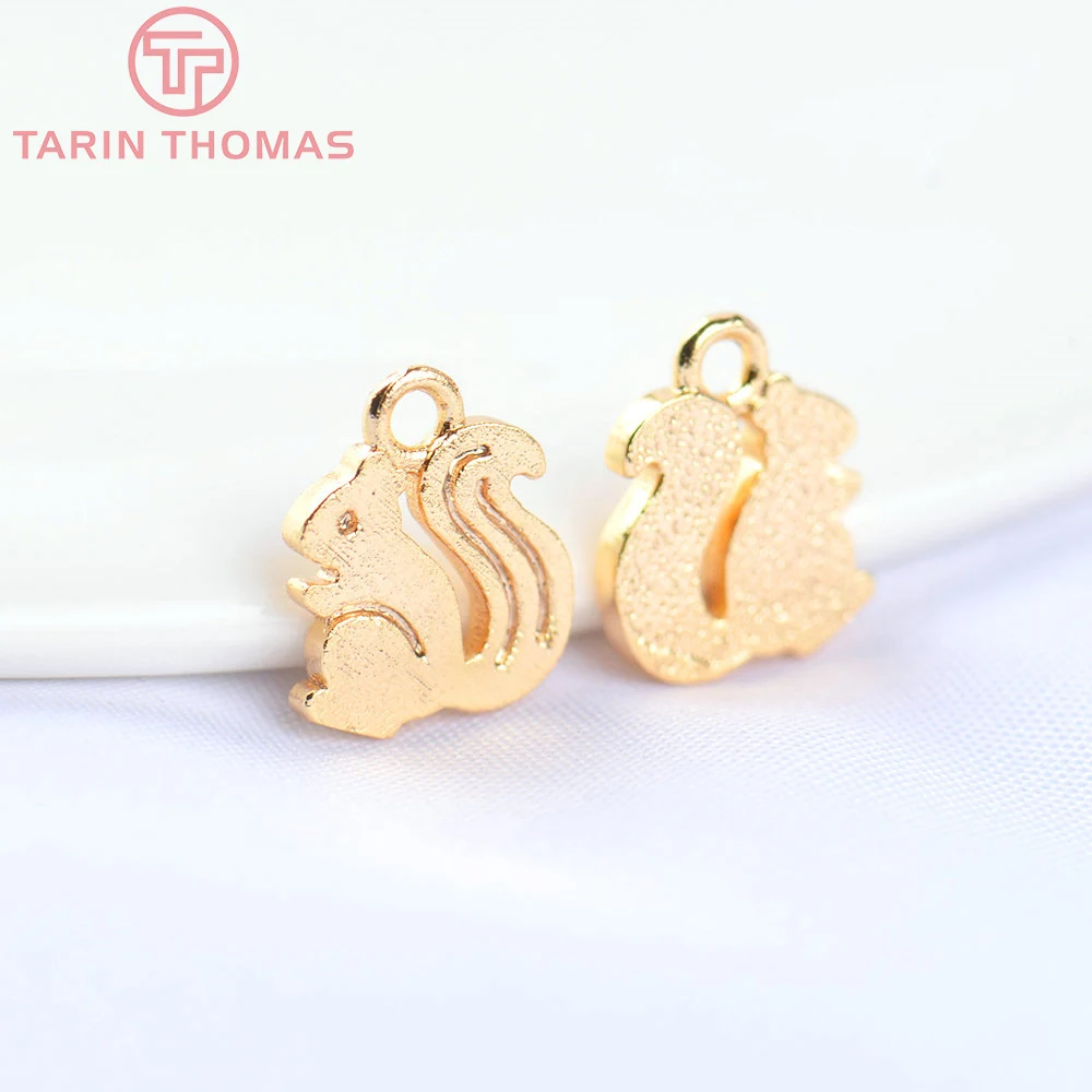 

(5598) 10PCS 7.5x9MM 24K Gold Color Brass Squirrel Shape Charms Pendants High Quality DIY Jewelry Making Findings Wholesale