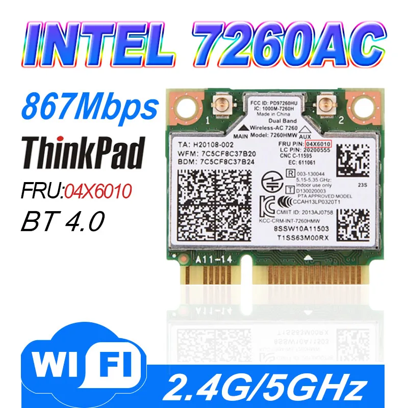 Intel Dual Band Wireless-AC 7260 7260HMW 7260AC THINKPADS440 S540 E440 INTEL7260AC Dual Frequency 867M Bluetooth 4.0FRU: 04X6010 Intel Dual Band Wireless-AC 7260 7260HMW 7260AC THINKPADS440 S540 E440 INTEL7260AC Dual Frequency 867M Bluetooth 4.0FRU: 04X6010