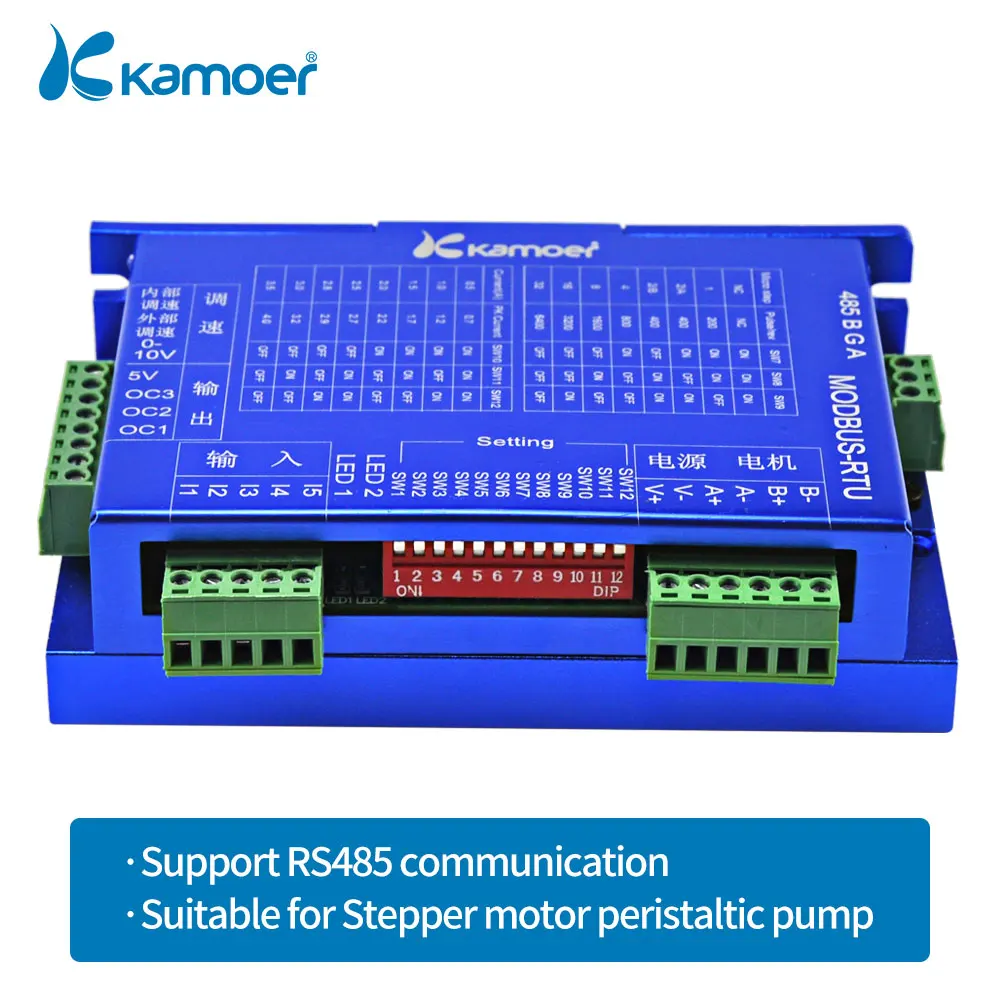 Kamoer MODBUS Stepper Motor Peristaltic Pump Controller (PLC Control The Speed For KHL KKTS Water Pump