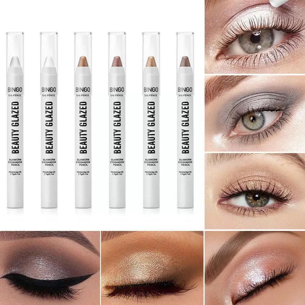 

Glitter Eyeshadow Pen Pearlescent Matte Diamond Eyeliner Silkworm Waterproof Shiny Eyelids Brighten Pen Makeup Pencil Highl C2K3