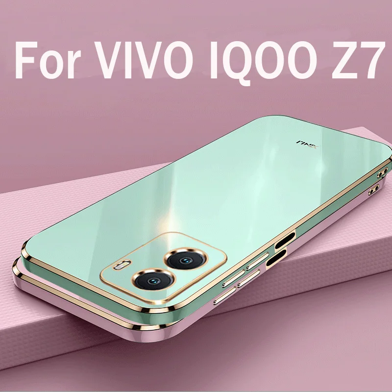 

Luxury Electroplated IQOO Z7 11 NEO7 Z6 Case Soft Silicone Cover For VIVO Y100 11 S16 Pro Y02 X90 Pro plus Y22S Y35 Y02S V25