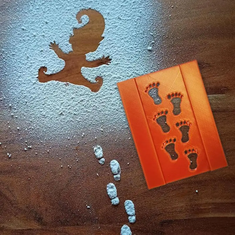 Новый трафарет гнома следы Рождественский карлик эльф подвеска для лазерной