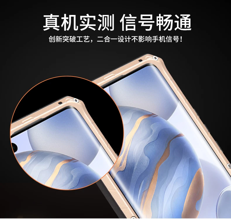 Imatch Aluminum Metal Silicone Shockproof Case For Huawei Mate 40 30 20 Pro Plus Dirt Shock Proof Cover For Honor 30 20 8x Pro