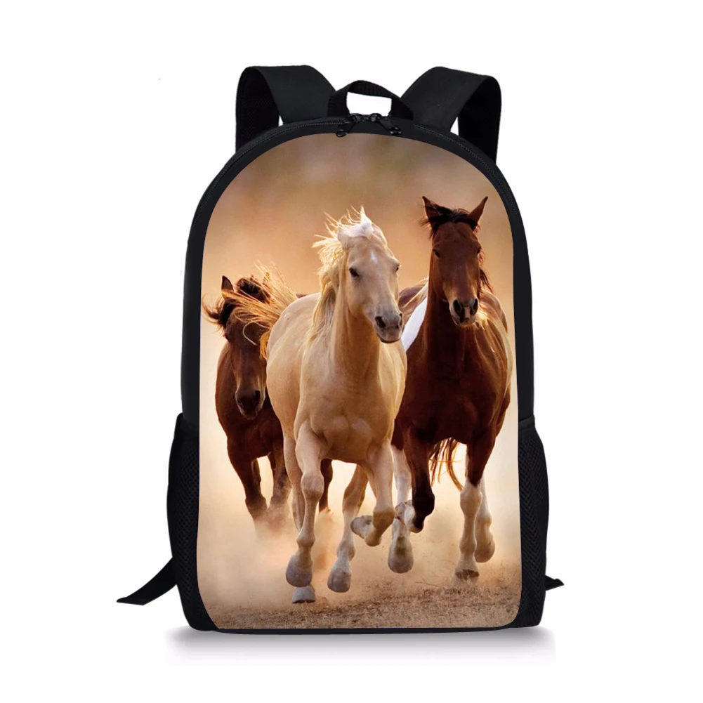 Horse Printing Backpack for Kid Shoulders Bag Fashion School Bag for Teenage Girl Children Travel Plecaki Szkolne