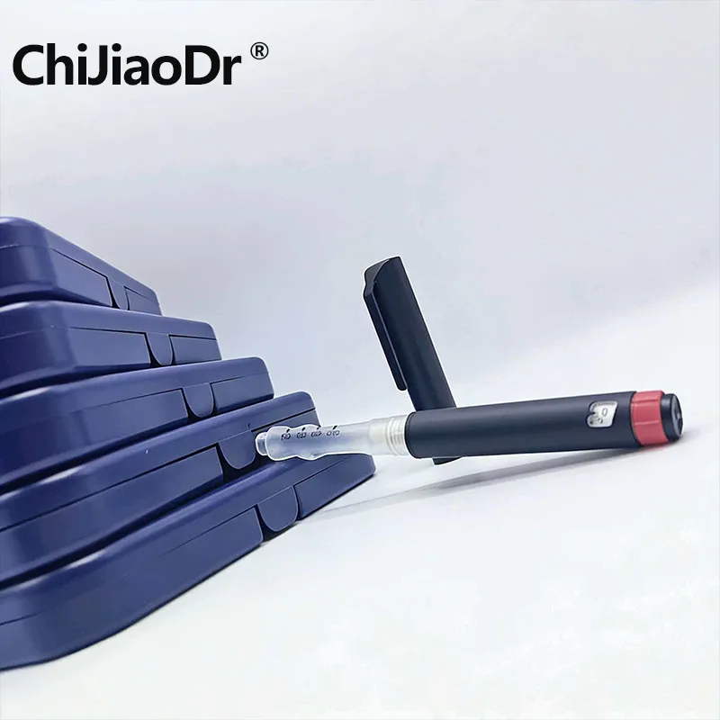 Фото Многоразовая инъекционная ручка ChiJiaoDr для инсулина с картриджем, регулируемая ручка-шприц с вращающимся механизмом инъекции №1