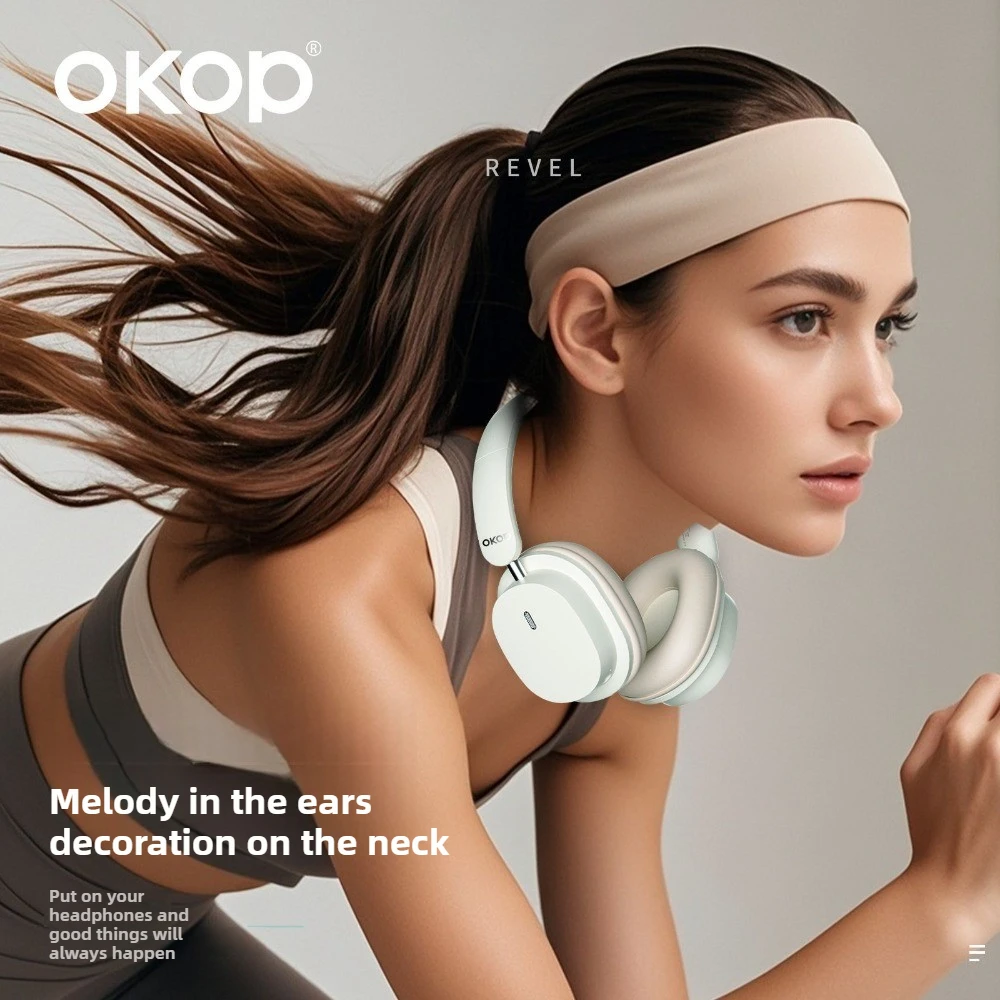 Фото OKOP-гарнитура Bluetooth-гарнитура, гарнитура с шумоподавлением для спортивных вызовов, гарнитура с длительным сроком службы батареи, беспроводные наушники Super Pods Pro №4