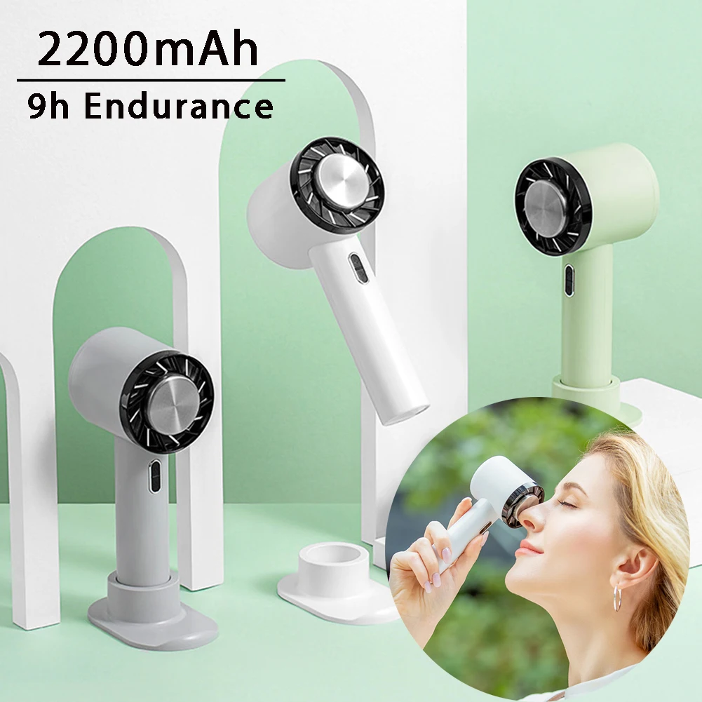 

Portable Fan Handheld Desktop 2200mAh USB Rechargeable Ventilator 3-gear Wind Silent For Outdoors Home Summer Fan Air Cooler