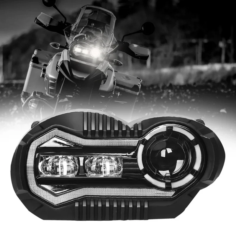 Фото Светодиодная фара E-Mark для мотоцикла с дальним/ближним светом и ДХО для BMW R1200GS 2004-2012 Adventure 2005-2013 №4