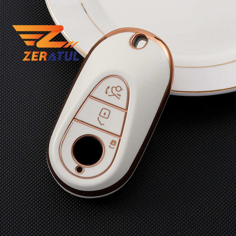 Мягкий ТПУ чехол для автомобильного ключа Mercedes Benz C S Class W223 W206 S350L S400L S450L S500L 2021