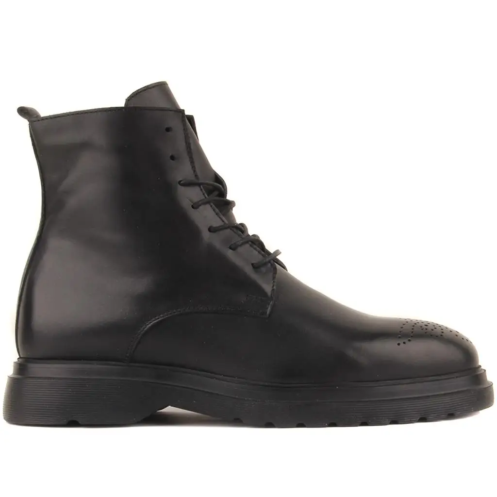 

Sail Lakers-черные кожаные ботинки на шнуровке, мужские ботинки на молнии