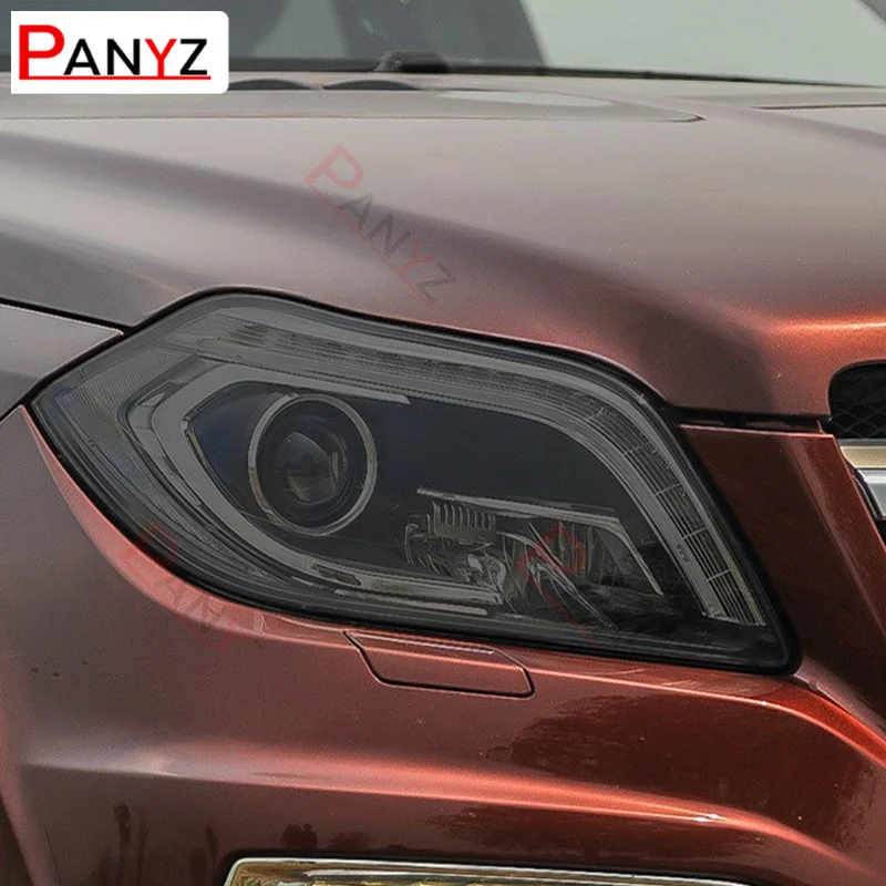 

2 шт. для Mercedes Benz GL Glass X166 2013 2014 2015 Защитная пленка для автомобильных фар Прозрачная Черная защитная пленка из ТПУ