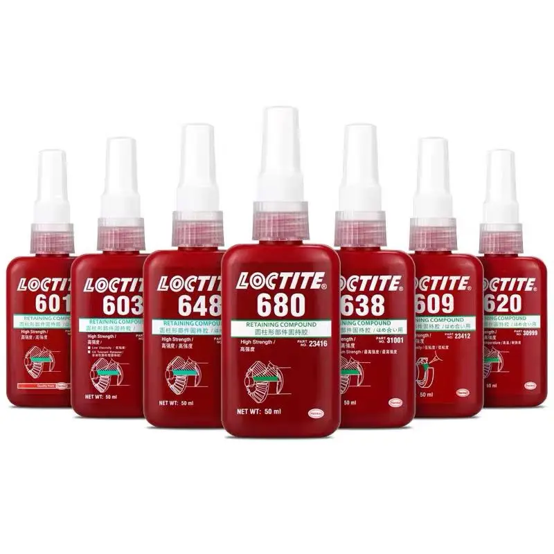 

Loctite 601 620 648 680 250ml 50ml Cylindrical Parts Holding Glue Temperature Bearing Fastening Adhesive 603 609 638 640 641