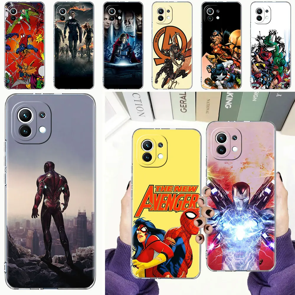 

Antifall Case for Xiaomi Mi Poco X3 NFC M3 F3 11 Lite 12 Pro SmartPhone Funda 11T Note 10 10T Celular Cover Iron Man Spiderman