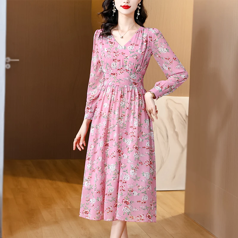 Женское шифоновое платье-макси в стиле бохо элегантное винтажное платье средней