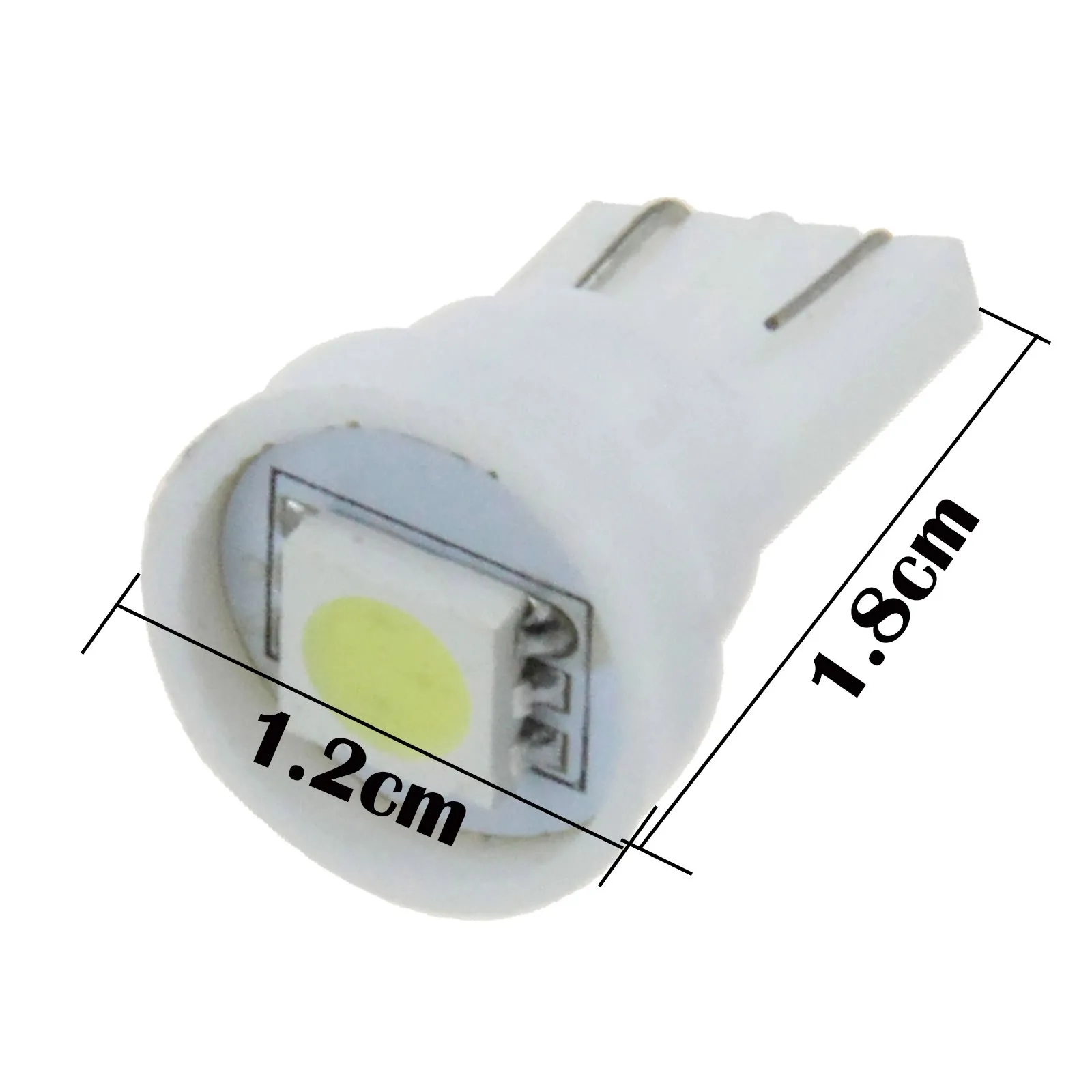 10x белая Автомобильная задняя лампа T10 W5W габаритные огни 1 излучатель 5050 SMD фонарь