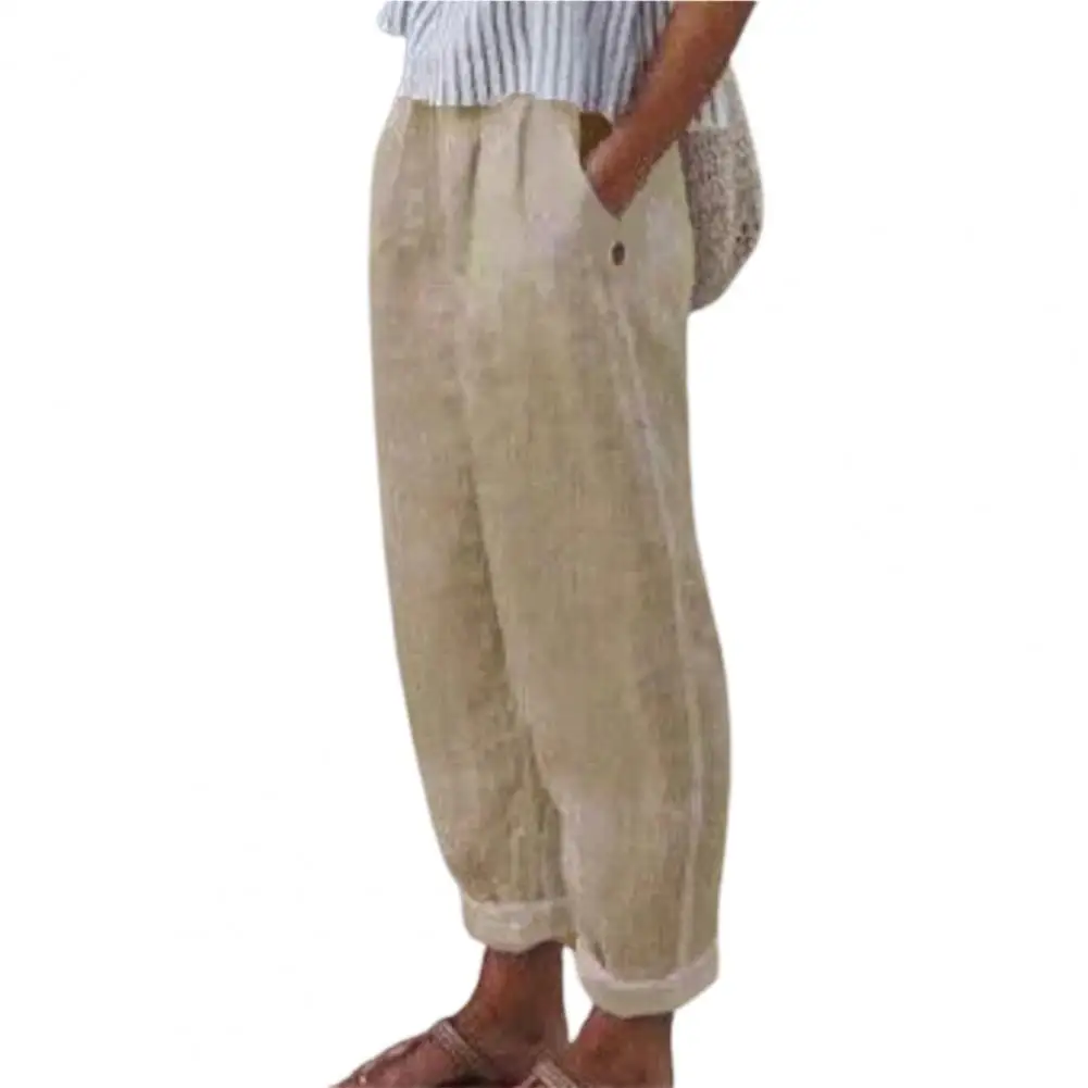 Baggy Pants Female Harem Pants Full Length Vintage Straight Leg Pants for Party