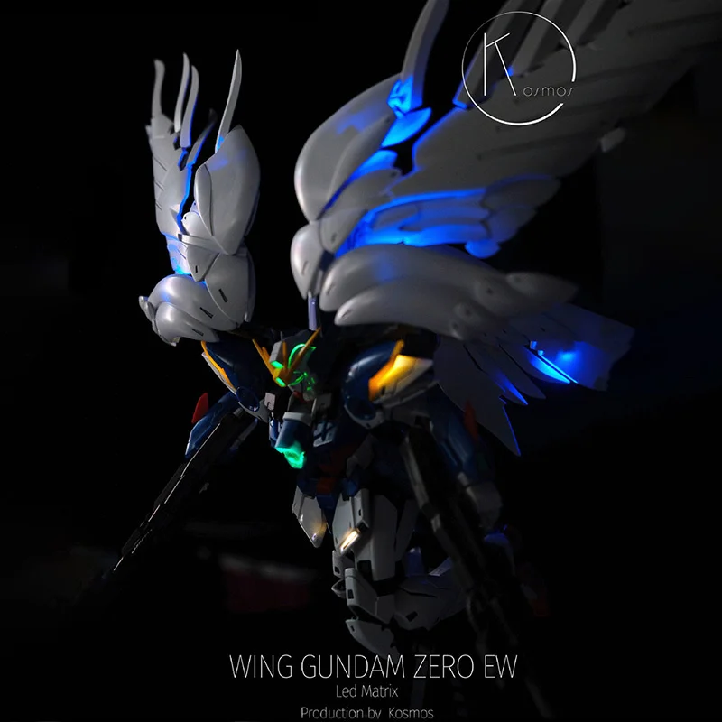 

Light Music Group Wing Gundam Zero Ew Led Matrix Prodyction By Kosmos Assembly Toy Action Figures Anime Decor Accessories