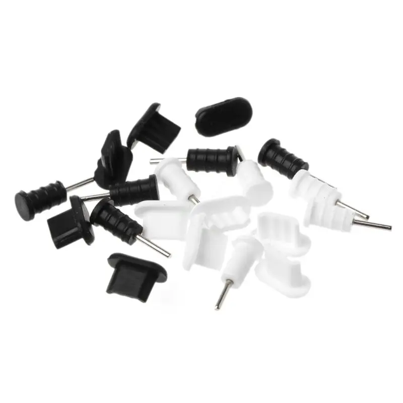 

10 Sets Charging Port Micro USB Plug Protection 3.5mm Earphone Jacksets Dustpremoval Tool fooof SIM Card Rr Smart Phone