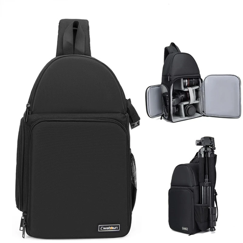 

New Digital Camera Single Shoulder Backpack Waterproof Multi-functional Diagonal Photography Bag Diagonal SLR Camera Bag Gift