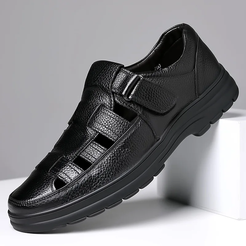 Мужские классические повседневные сандалии дышащие Нескользящие пляжные