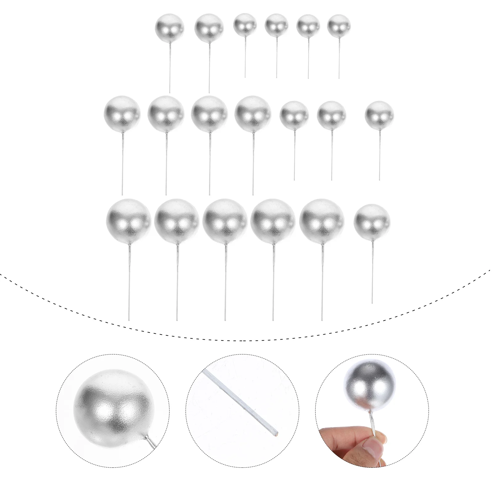 

Cake Birthday Topper Picks Decoration Balloons Cupcake Baby Balloonmini Pearl Ballwedding Shower Toppers Decorationsbaloon