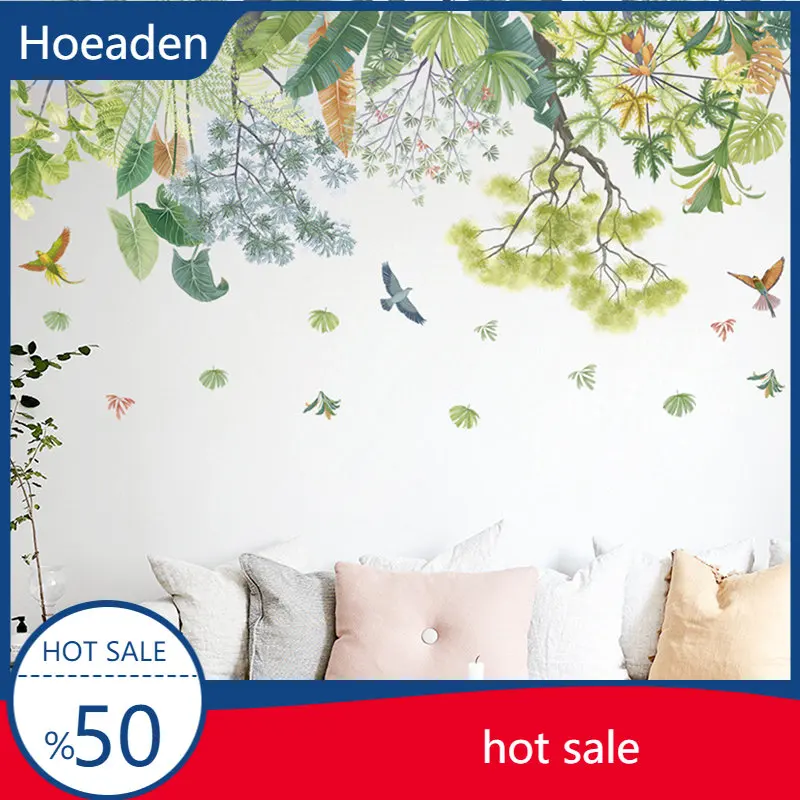 

Grass Leaves Wall Stickers Potted Plant Wall Decals for Living Room Wall Sticker