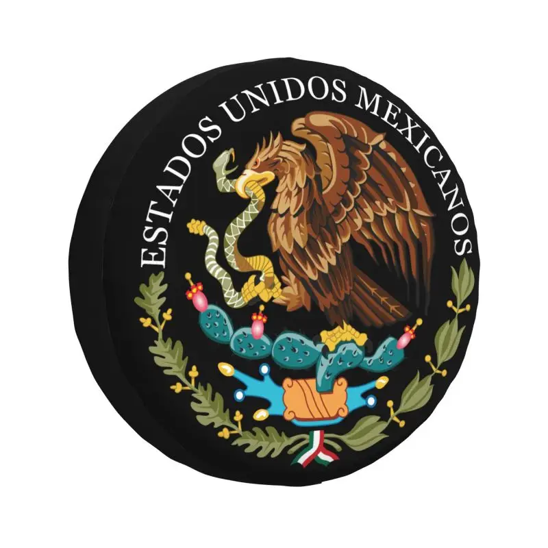 

Coat Of Arms Of Mexico Spare Tire Cover for Suzuki Mitsubish Mexican Flag Seal SUV RV 4WD Car Wheel Protectors Accessories