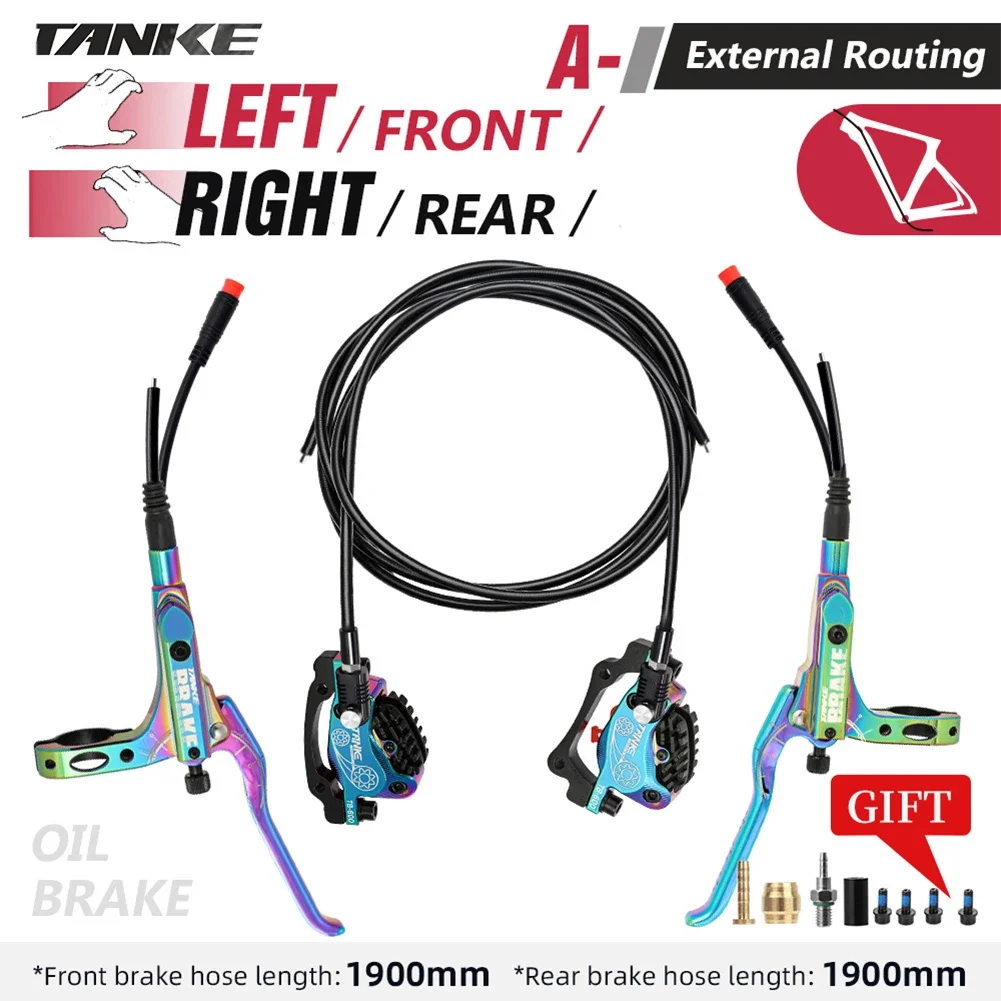 2X гидравлический тормоз с ЧПУ электрический велосипед дисковый TB 610 E 1 пара 4