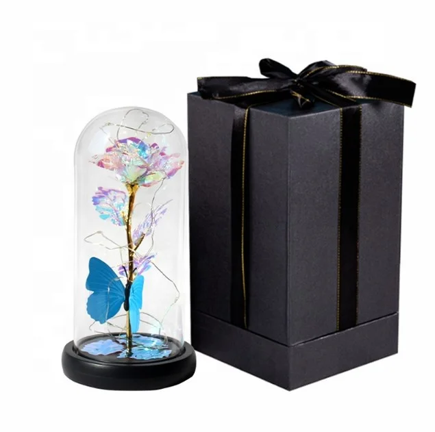 AYOYO OEM Роза День матери подарок для Золотая фольга вечный цветок стеклянное