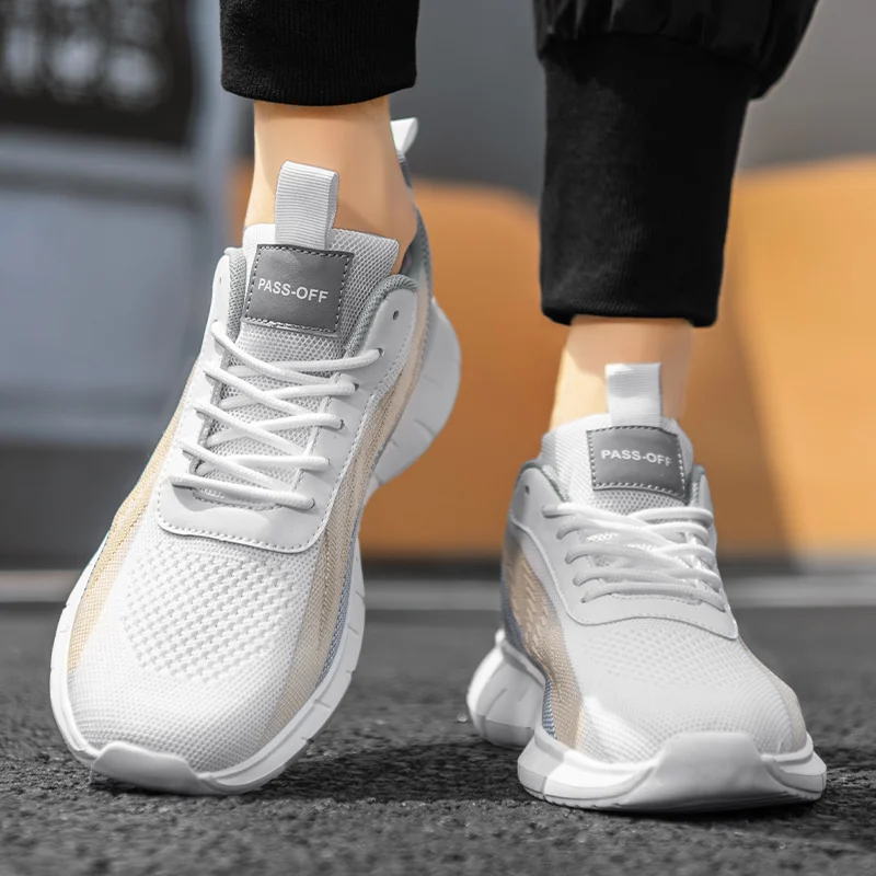 Light Sneakers Men Shoes Mesh Breathable Sports Shoes Men Training Shoe Athletic Running Walking Gym Shoes Bigger Size 39-47