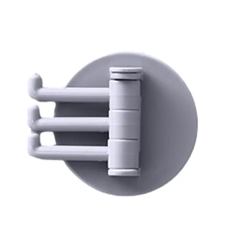 

Вращающиеся настенные крючки, крючки для кухонного шкафа без перфорации с 3 рядами, многофункциональные вешалки для посуды для гостиной, сп...