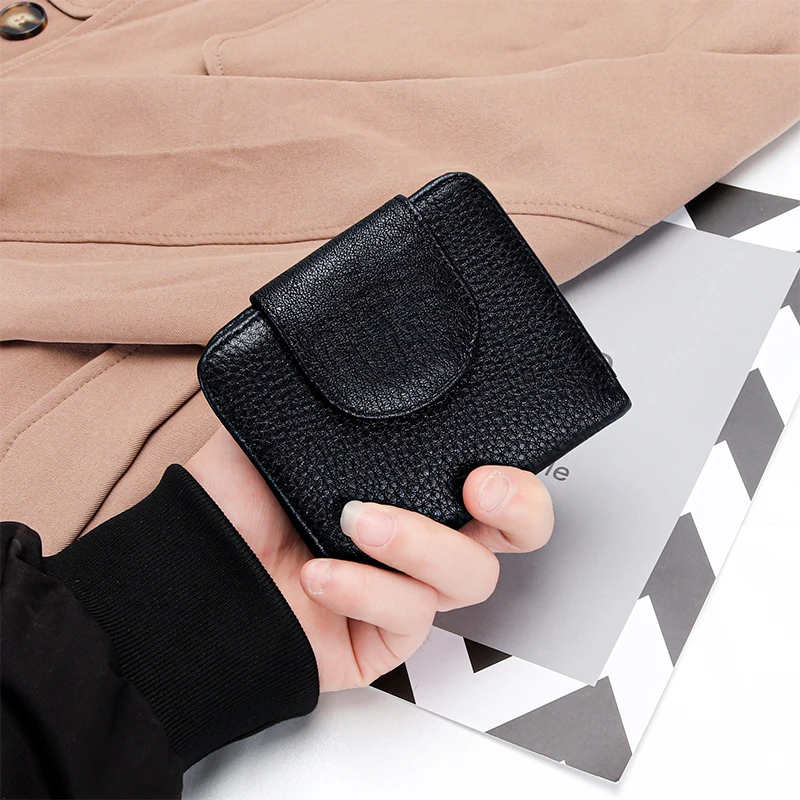 Coin Purse Full Cowhide Small Wallet Women's Multi Card Short Wallet Document Leather Wallets card holder Card wallet Purses