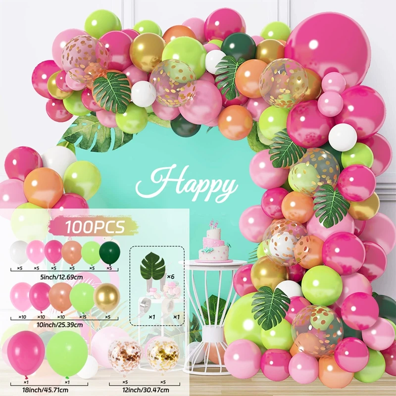 

Гавайская арка из воздушных шаров для дня рождения