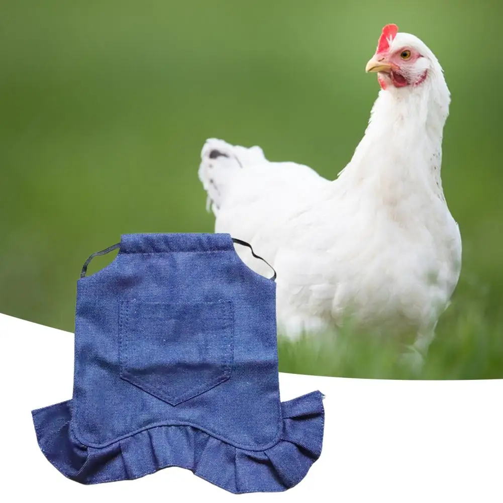 

Useful Poultry Back Protector Denim Durable Chicken Duck Jacket Strap Saddle Pet Feather Holder Chicken Vest