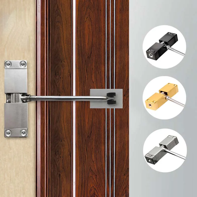 

1 pcs brand new stainless steel automatic door closer adjustable speed door closing device household silent spring door closer