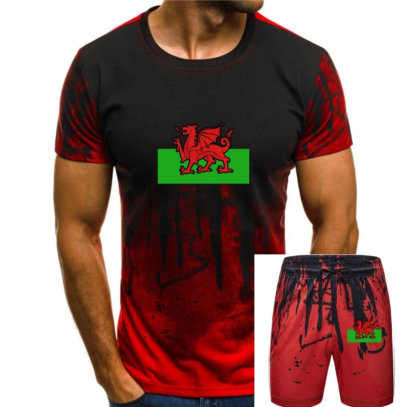 

Men tshirt Short sleeve Women T-Shirt Wales Flag Welsh Dragon Baner Cymru Y Ddraig Goch T Shirt cool