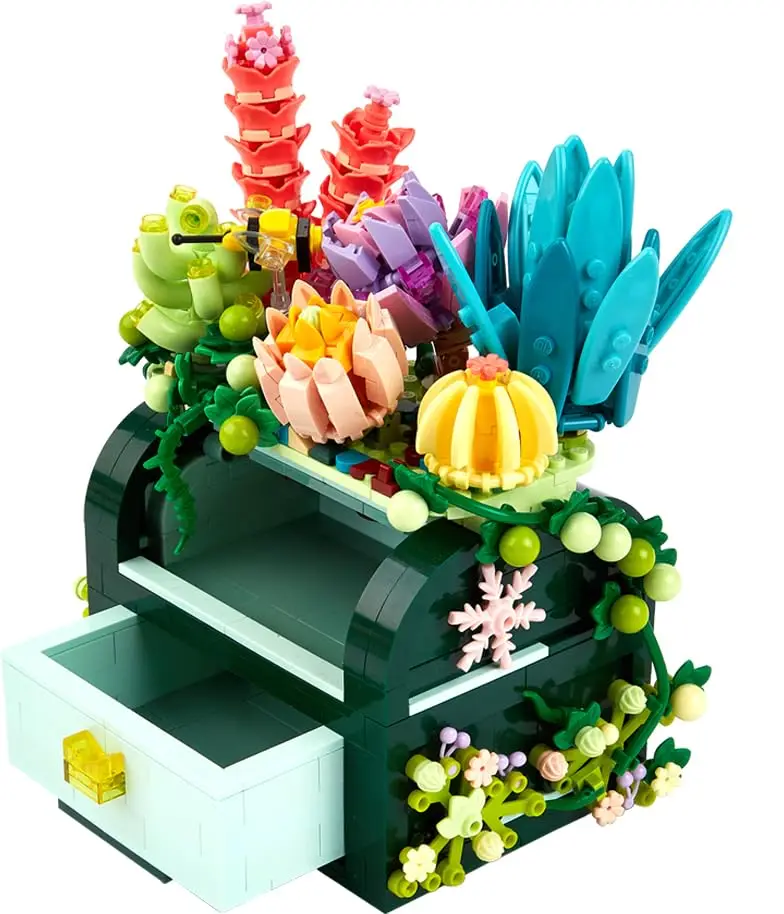 ToylinX суккуленты мини-Строительный набор с цветами для взрослых офис домашний