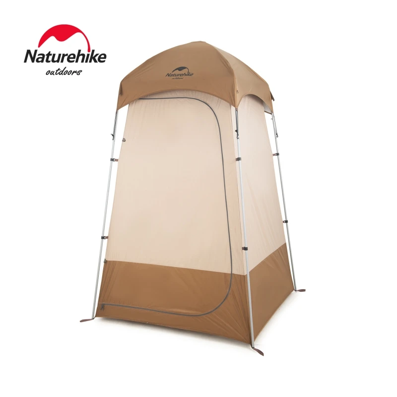 Naturehike-tienda de ducha individual para acampada, protector solar portátil, cambiador de viaje al aire libre, gancho interno, bolsa de agua de 20L, 210T
