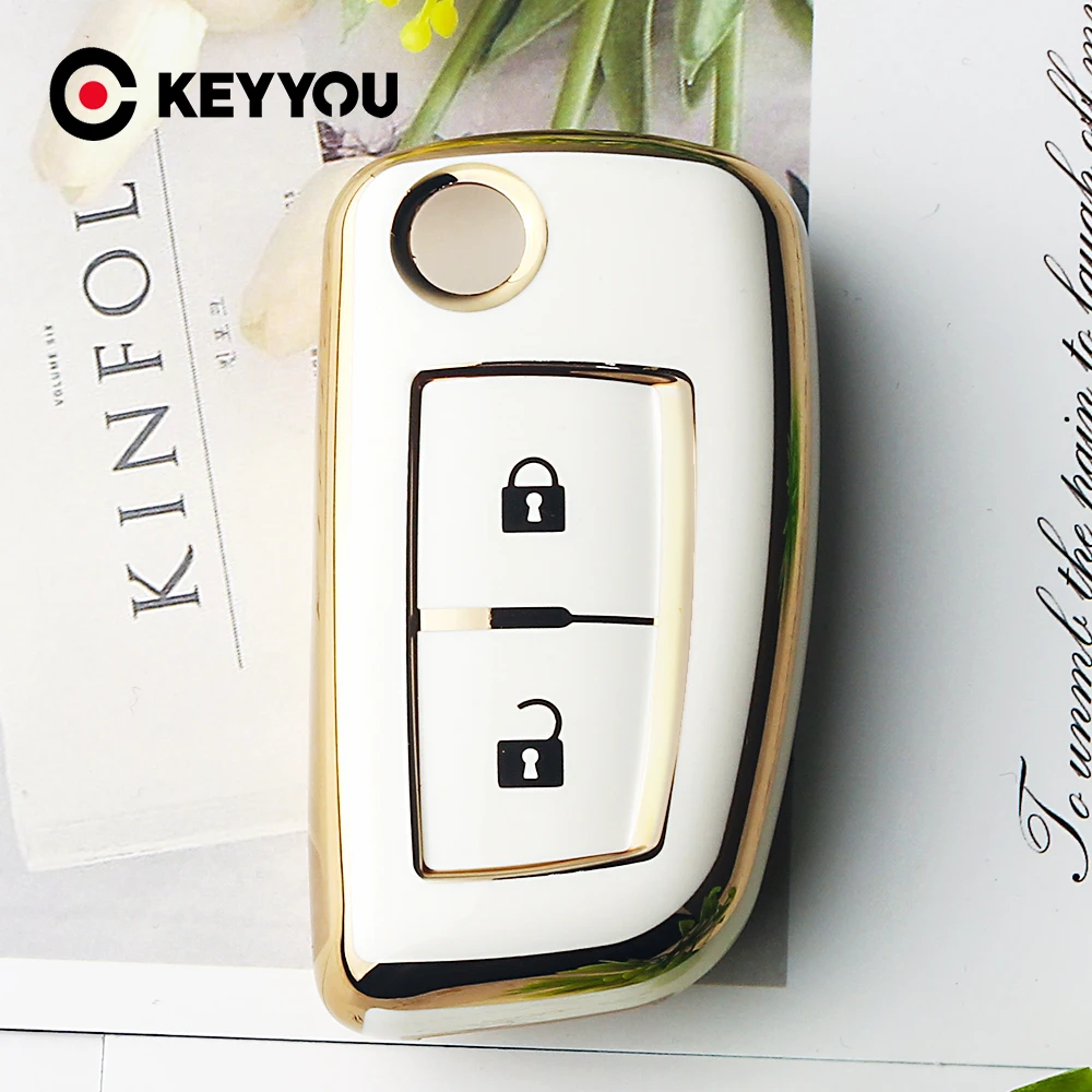 

KEYYOU Чехол для ключей из ТПУ для Nissan Qashqai J11 Pulsar C13 Juke X-Trail Micra L662 Murano Tiida Maxima Altima Защитный держатель
