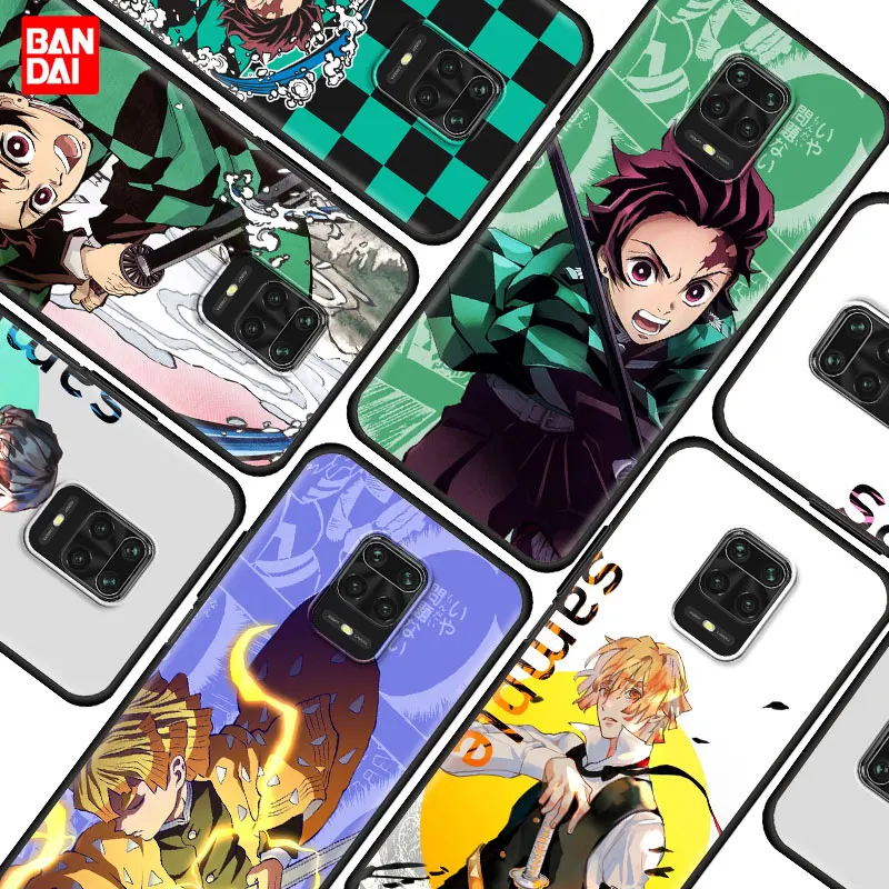 

Demon Slayer Kimetsu No Yaiba Case for Redmi Note 9S 9 10 10Pro 11 Pro Plus 11T 8 8Pro 8T 7 4G 5G Black Cover Silicone Capinha