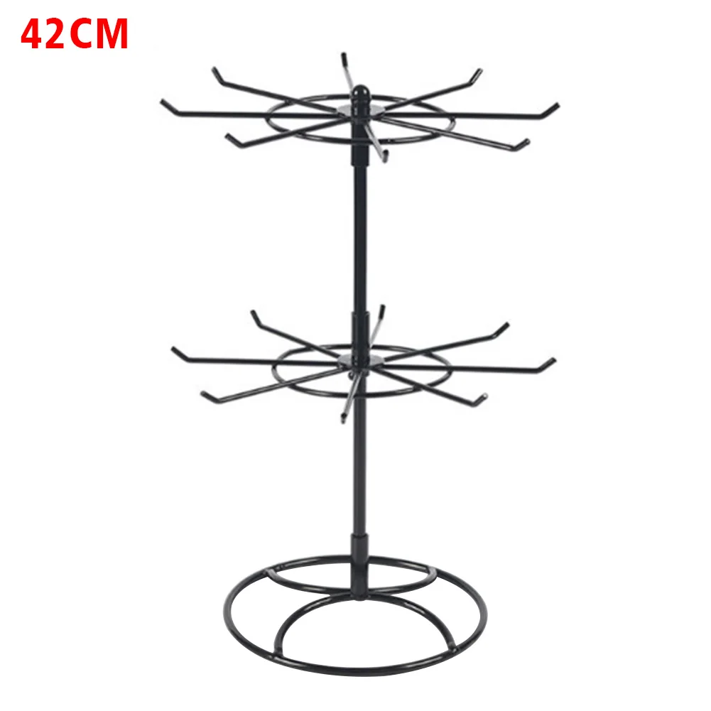 

Show Case Jewelry Display Stand Shop Bedroom Dressing Table Gift Double Layers Home Decor Storage Rack Metal Necklace Earring