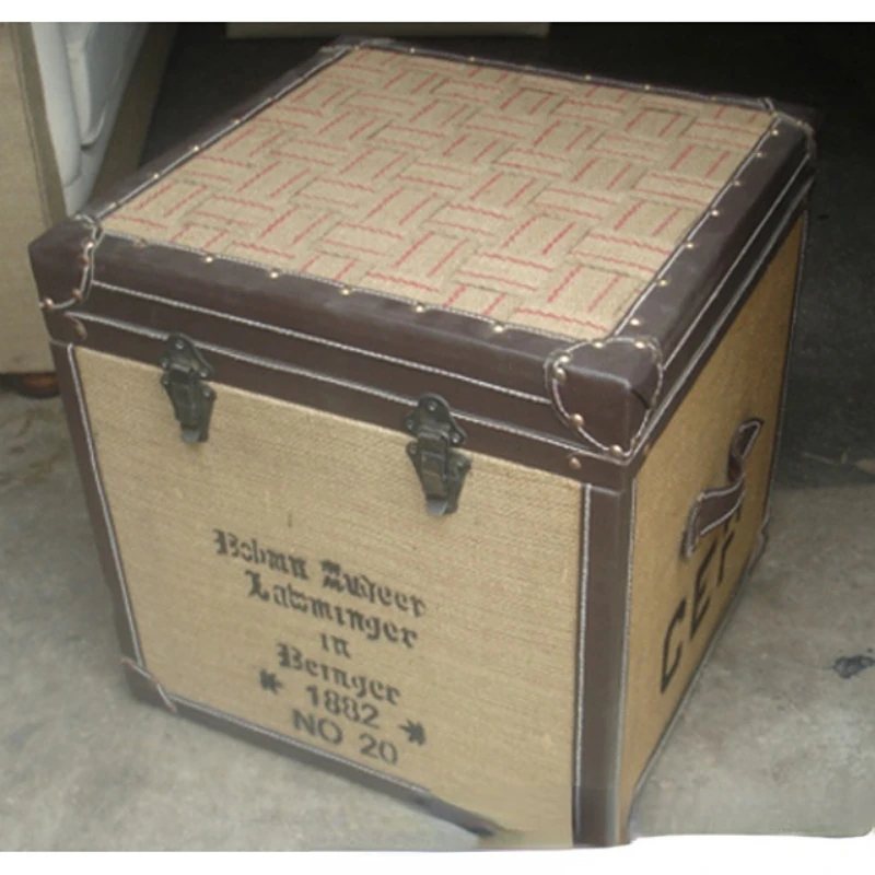 

Rustic Modern Home Storage & Organization Leather Jute Storage box