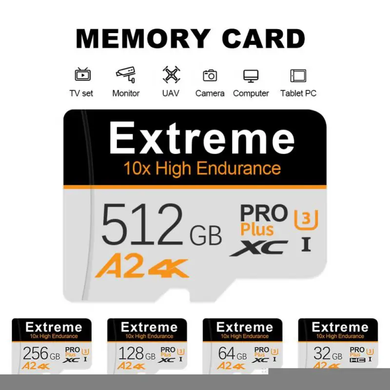 

Memory Card 256GB 128GB 64GB Extreme Pro Mini SD Card 32gb 512GB U3 A2 TF Card high speed Flash Card 32GB for Phone Camera Drone