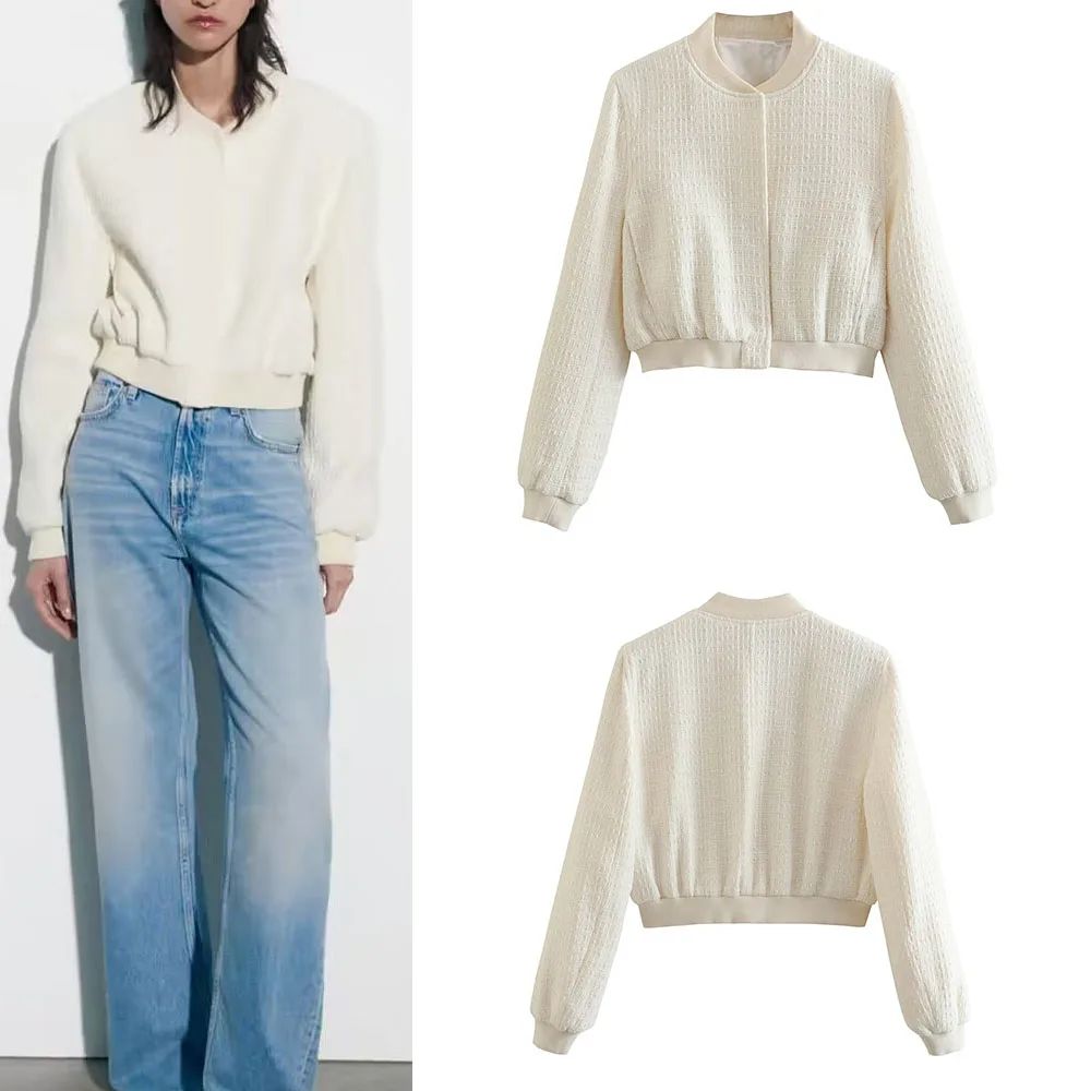 

New women's clothing, temperament, fashion, casual, all-match Ruili sweet texture short bomber jacket