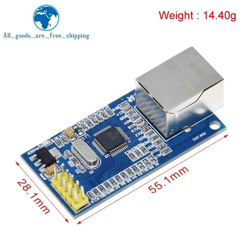 TZT W5500 Ethernet сетевой модуль оборудование TCP / IP 51 / STM32 программа микроконтроллера по W5100