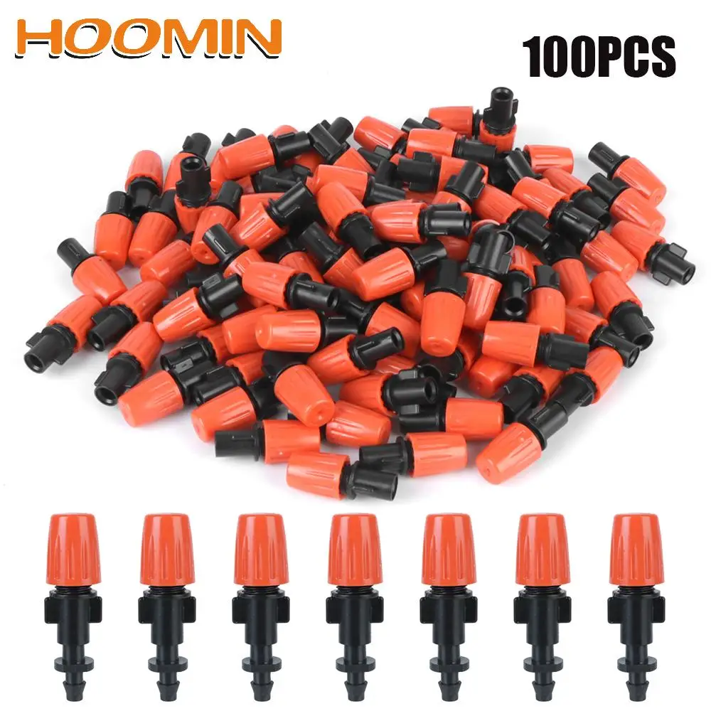 

HOOMIN For Flower Beds Vegetable Atomizing Sprinkler Watering Sprayer 1/4" Nozzle Dripper 100Pcs Garden Drip Irrigation System