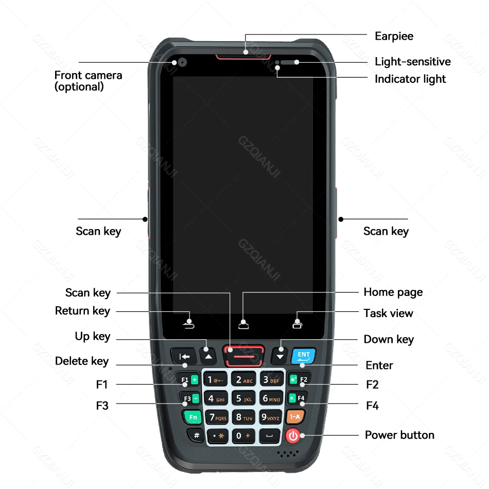 Rugged Handheld PDA Android 10.0 Terminal 1D 2D Scanner Barcode Reader 4G WiFi GPS Warehouse PDA Data Collector Inventory images - 6