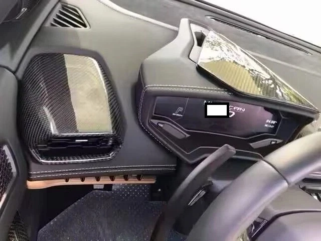 Фото Накладка на приборную панель из сухого карбона для Lamborghini Huracan LP610 LP580 EVO Coupe Spyder №5